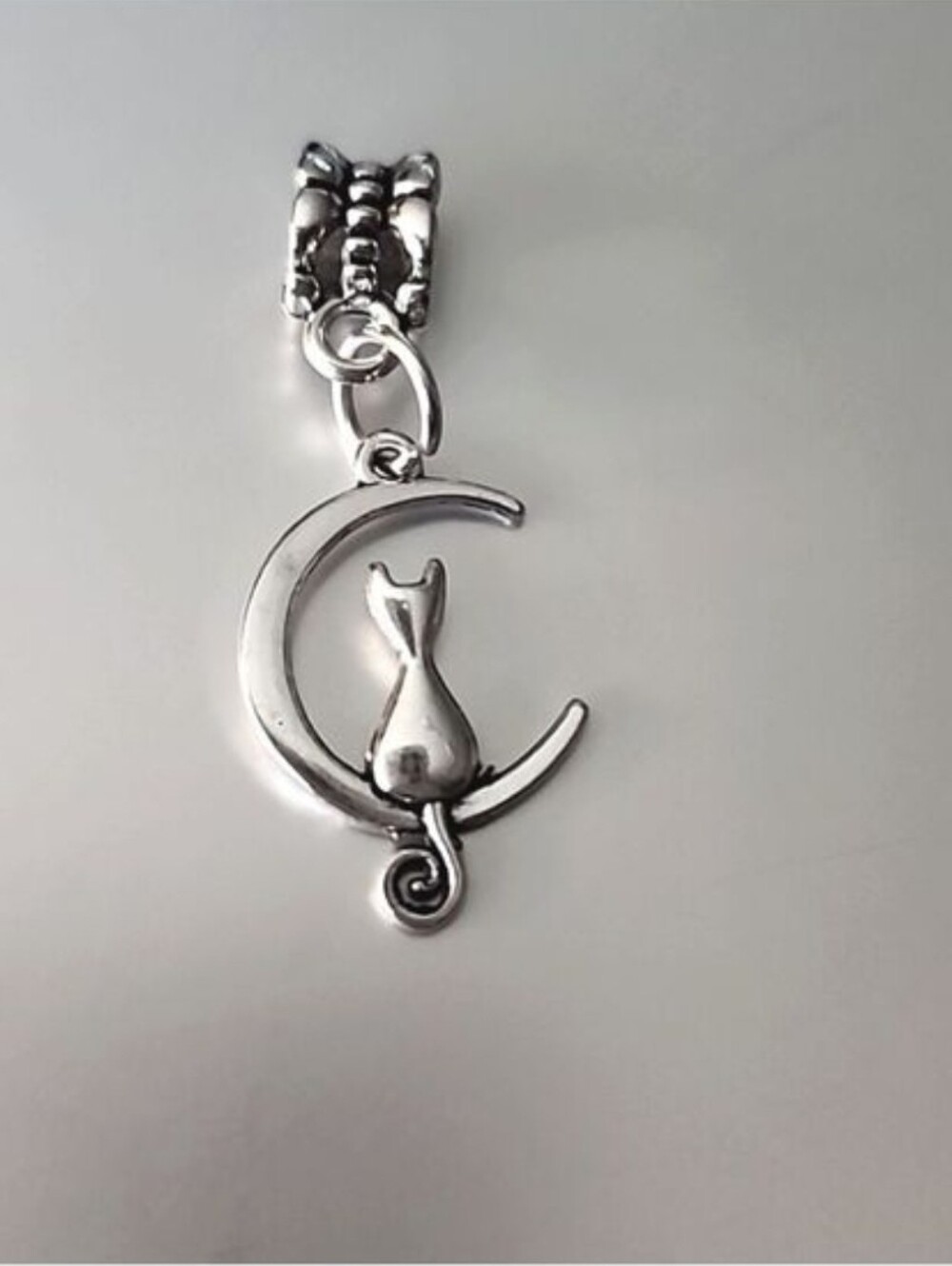 CAT Moon Charm for Charm Bracelet Fits Pandora Tibeten alloys